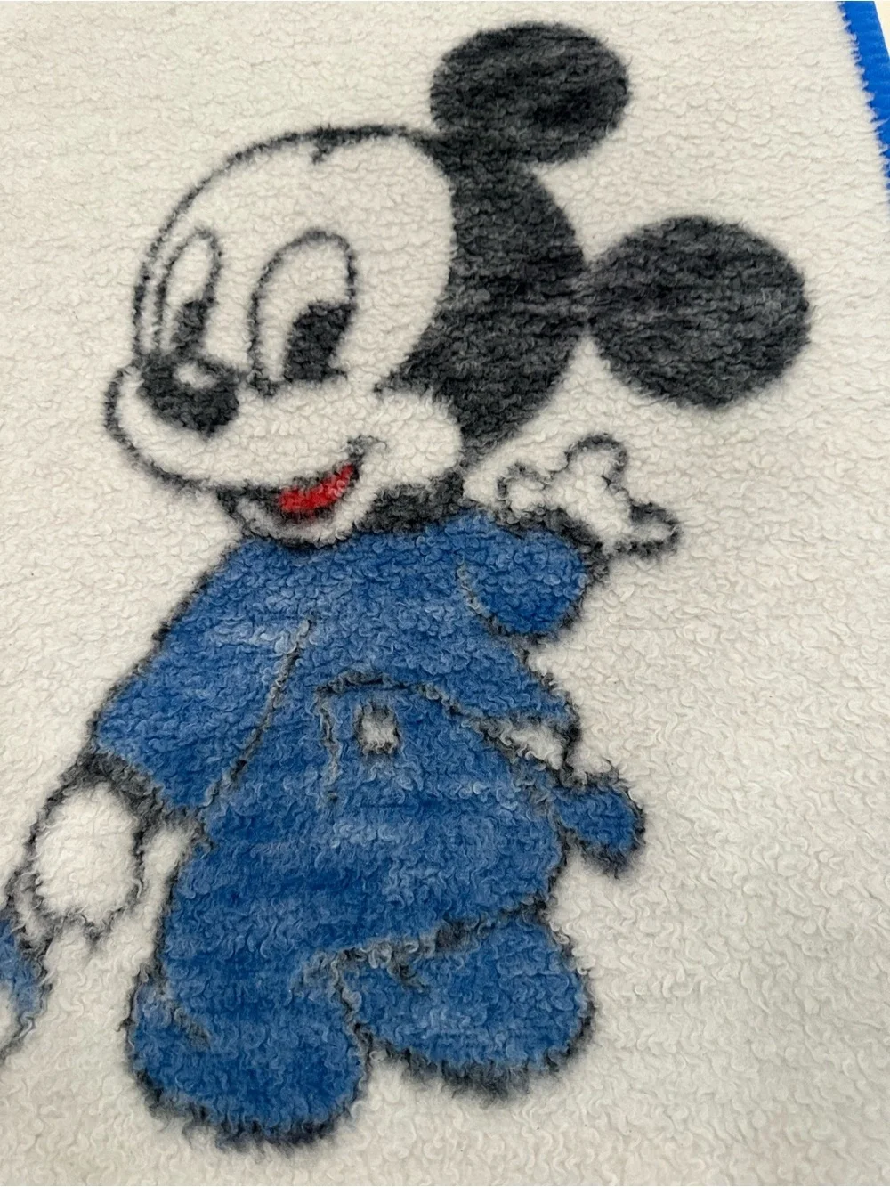 VTG 1894 Biederlack blanket,Mickey,baby blanket 32.75”x25.5”
